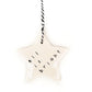 Ceramic Christmas Star Ornament ‘all is bright’ red