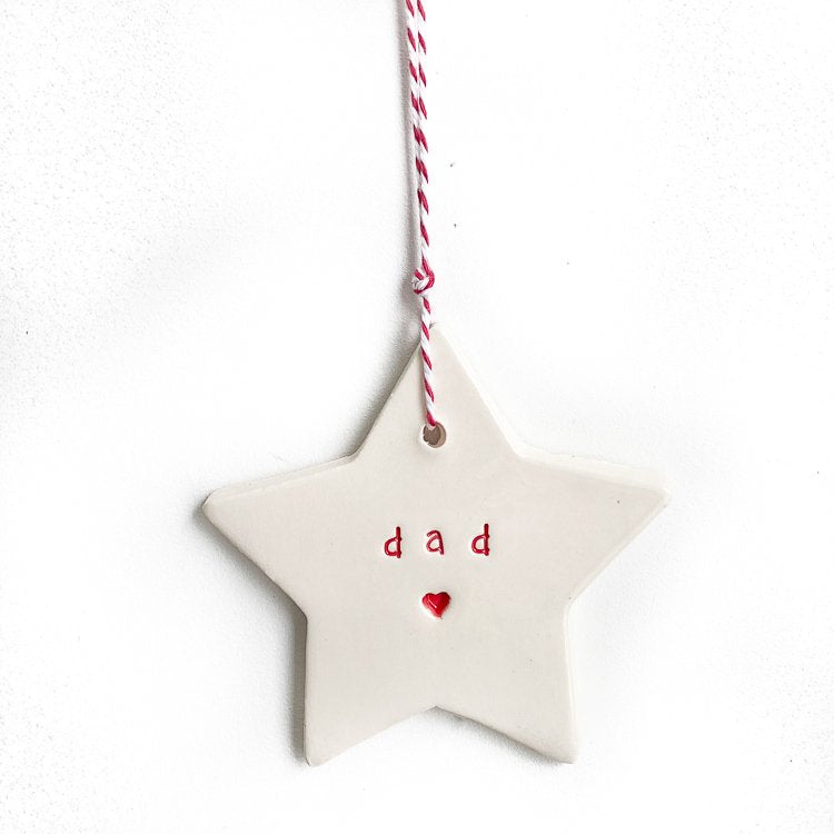 Ceramic Christmas Star 'dad'