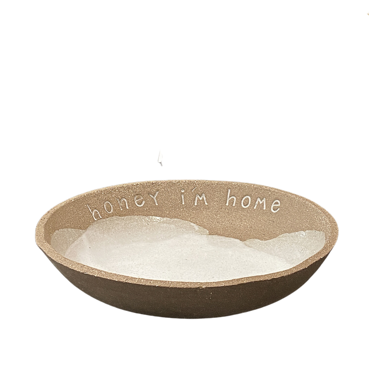 Hand made ceramic key bowl ‘honey i'm home’