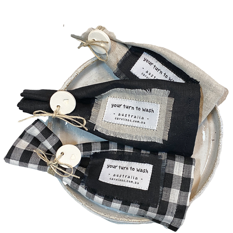 Linen Wash Cloth 'your turn to wash'