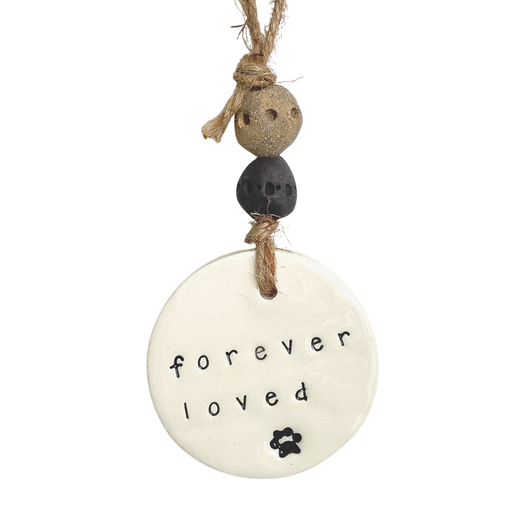 Handmade Ceramic Quote 'forever loved'