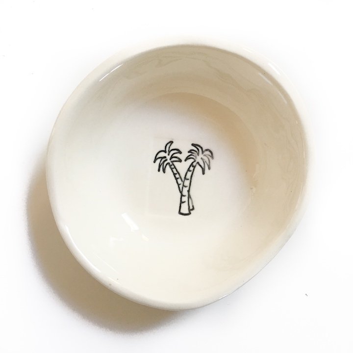 little bowl cream palms