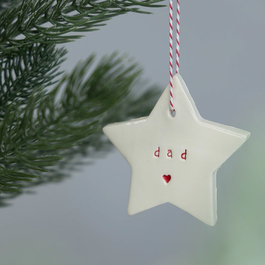 Ceramic Christmas Star 'dad'