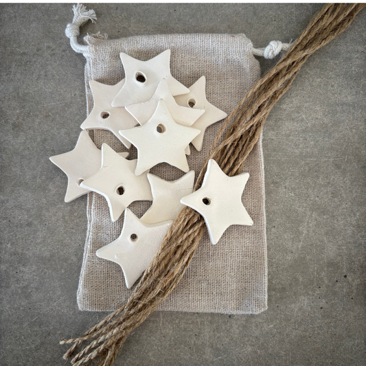 Christmas Ceramic Matte Stars Pack of 10