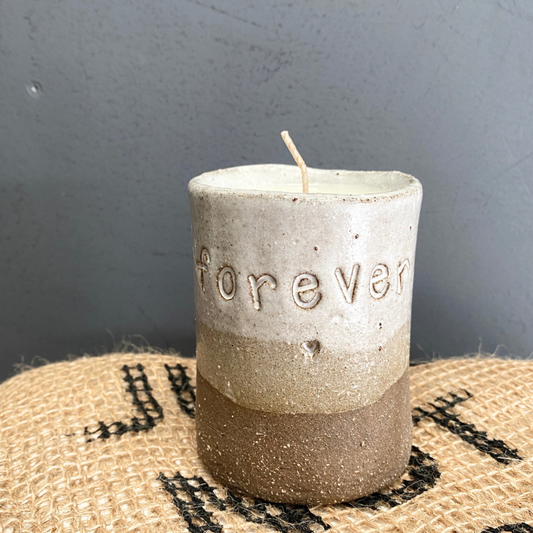 501 Handmade Ceramic Candle 'forever'