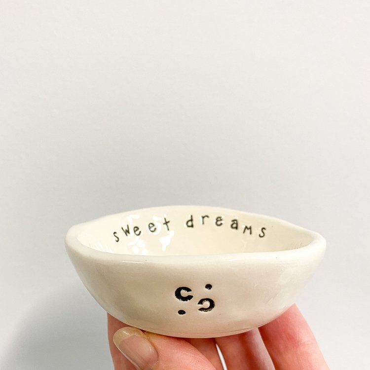 Hand made ceramic little bowl 'sweet dreams'