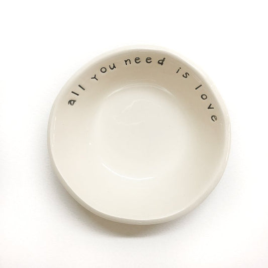 Ceramic gift for mum little bowl 'all you need is love'