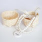 Necklace Wooden Beads Natural x 2
