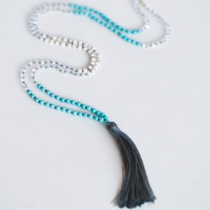 Necklace with Grey Tassel
