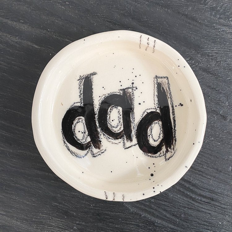 Handmade Ceramic dish 'dad'