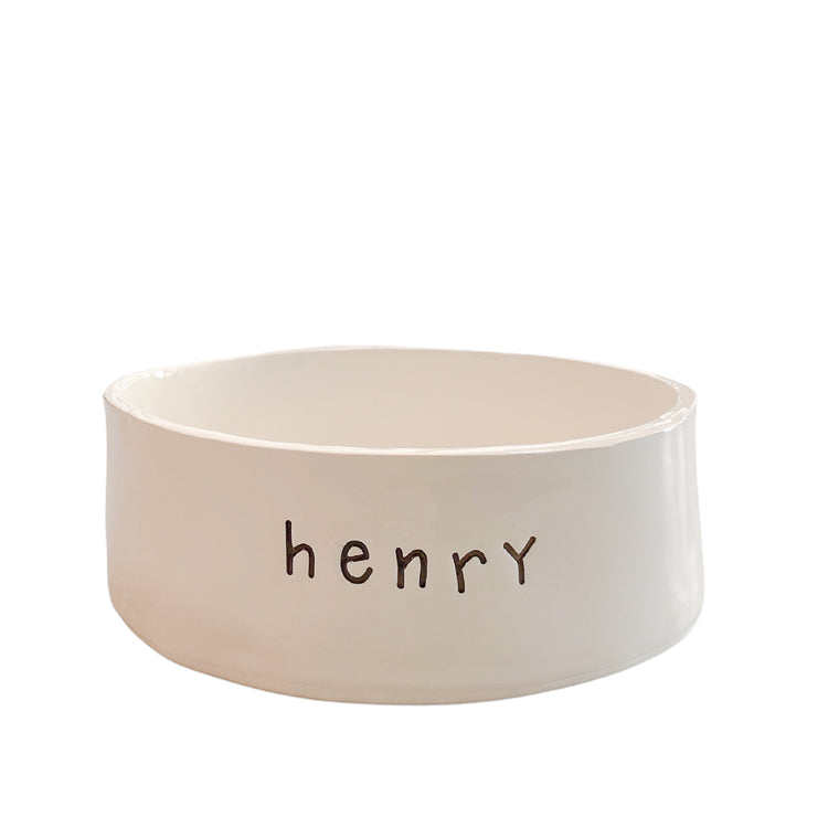 Handmade Ceramic Pet Bowl Personalised