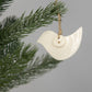 Ceramic Christmas Dove Ornament gold star tag