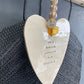 Ceramic Heart Wall Hanging Personalised with Names Centered