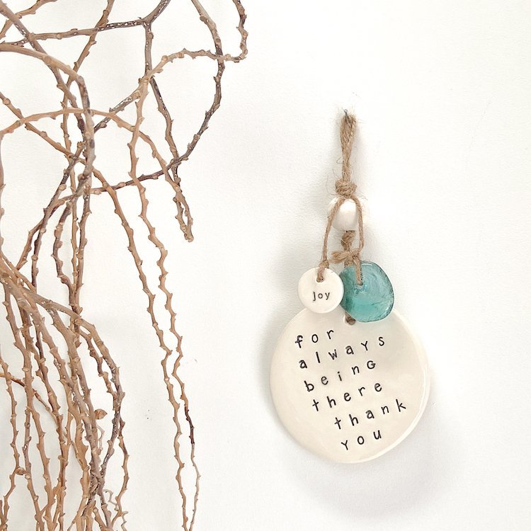 Ceramic Quote Wall Hanging 'for always being there thank you'