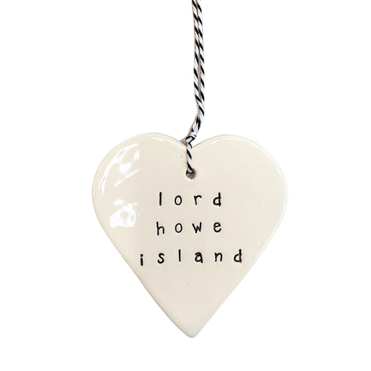 Handmade Ceramic Tag Heart Personalised